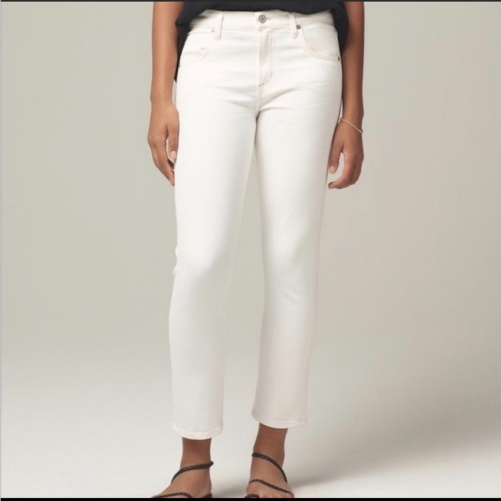 CITIZENS OF HUMANITY ELSA MID RISE WHITE JEAN